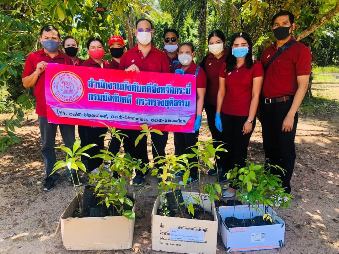 ﻿สำนักงานบังคับคดีจังหวัดกระบี่ จัดกิจกรรมปลูกต้นไม้ประจำปีของชาติ